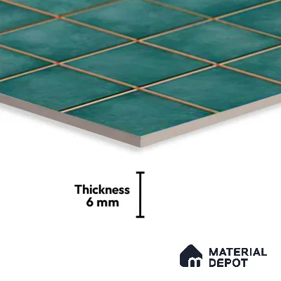 Subway Wall Tile TL 01621 C Dark Green 18 x 12 inch Glossy Finish Ceramic Tile - 6 mm