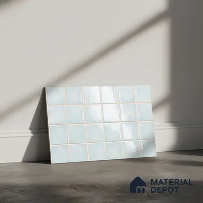 Faux Subway Wall Tile TL 01621 A Light Aquatic Blue 18 x 12 inch Glossy Finish Ceramic Tile - 6 mm