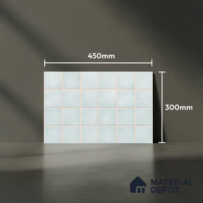 Faux Subway Wall Tile TL 01621 A Light Aquatic Blue 18 x 12 inch Glossy Finish Ceramic Tile - 6 mm