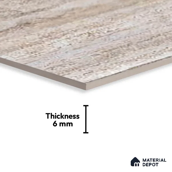 TL 01622 C Dark Sandy Beige 18 x 12 inch Glossy Finish Ceramic Wall Tile - 6 mm
