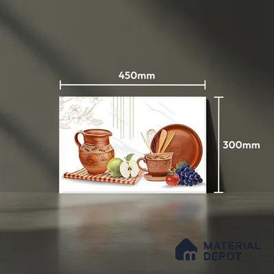 TL 01620 D Highlighter 3 Brown & White 18 x 12 inch Glossy Finish Ceramic Wall Tile - 6 mm