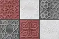 TL 01628 B Highlighter Grey & Maroon 18 x 12 inch Glossy Finish Ceramic Wall Tile - 6 mm | Image 01