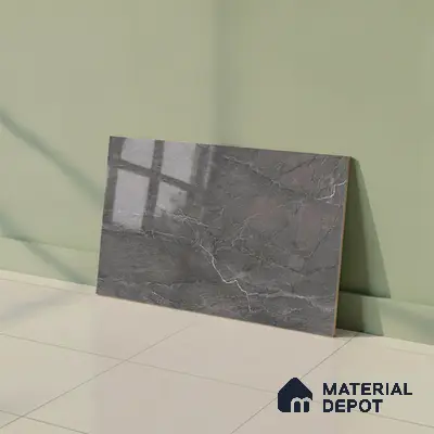 TL 01628 C Dark Misty Grey 18 x 12 inch Glossy Finish Ceramic Wall Tile - 6 mm