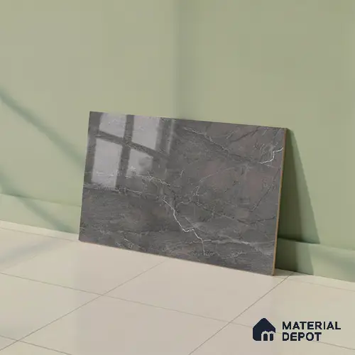TL 01628 C Dark Misty Grey 18 x 12 inch Glossy Finish Ceramic Wall Tile - 6 mm