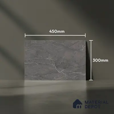 TL 01628 C Dark Misty Grey 18 x 12 inch Glossy Finish Ceramic Wall Tile - 6 mm