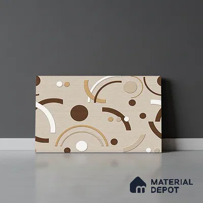 TL 01641 B Highlighter Brown & Beige 18 x 12 inch Matte Finish Ceramic Wall Tile - 6 mm