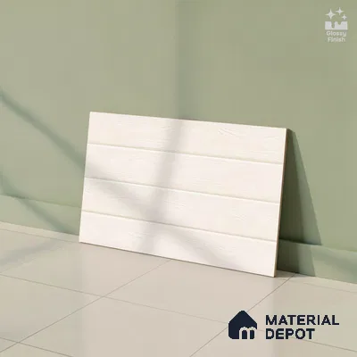 Wooden Wall Tile TL 01647 A Light Creamy Brown 18 x 12 inch Glossy Finish Ceramic Tile - 6 mm