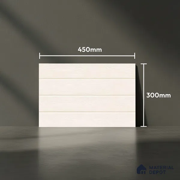 Wooden Wall Tile TL 01647 A Light Creamy Brown 18 x 12 inch Glossy Finish Ceramic Tile - 6 mm