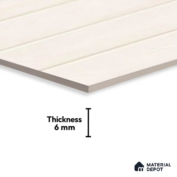 Wooden Wall Tile TL 01647 A Light Creamy Brown 18 x 12 inch Glossy Finish Ceramic Tile - 6 mm