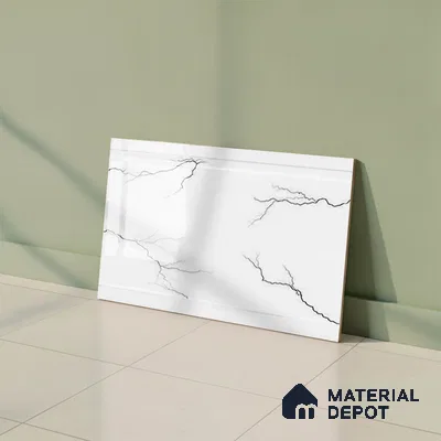 TL 01650 A Light Eggshell White 18 x 12 inch Glossy Finish Ceramic Wall Tile - 6 mm