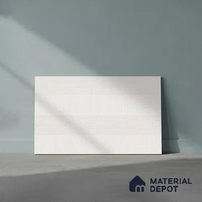 TL 01644 A Light Fabric White 18 x 12 inch Matte Finish Ceramic Wall Tile - 6 mm