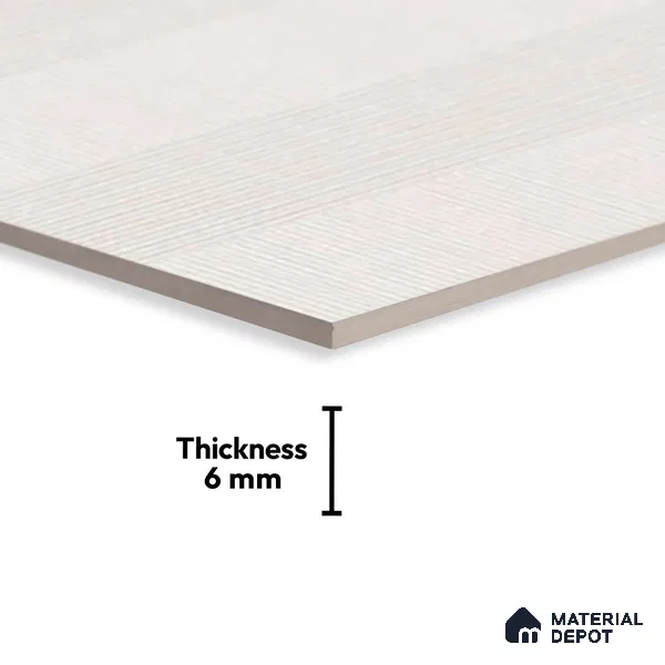 TL 01644 A Light Fabric White 18 x 12 inch Matte Finish Ceramic Wall Tile - 6 mm