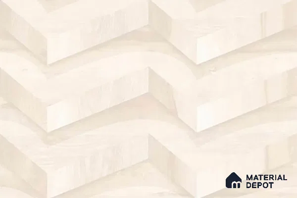 3D Wall Tile TL 01648 A Light Light Cream 18 x 12 inch Glossy Finish Ceramic Wall Tile - 6 mm