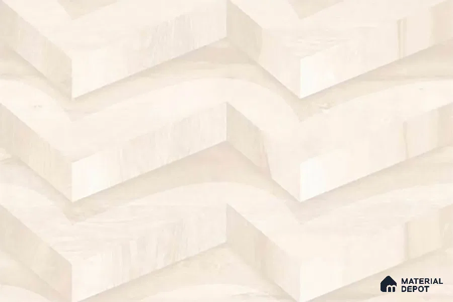 3D Wall Tile TL 01648 A Light Light Cream 18 x 12 inch Glossy Finish Ceramic Wall Tile - 6 mm