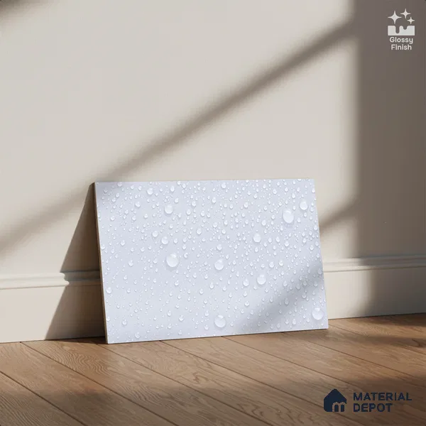 TL 01638 A Light Light Grey 18 x 12 inch Glossy Finish Ceramic Wall Tile - 6 mm