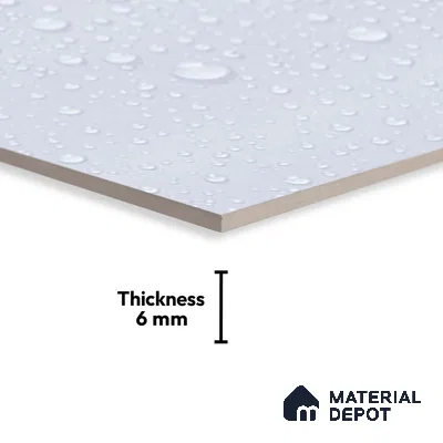 TL 01638 A Light Light Grey 18 x 12 inch Glossy Finish Ceramic Wall Tile - 6 mm