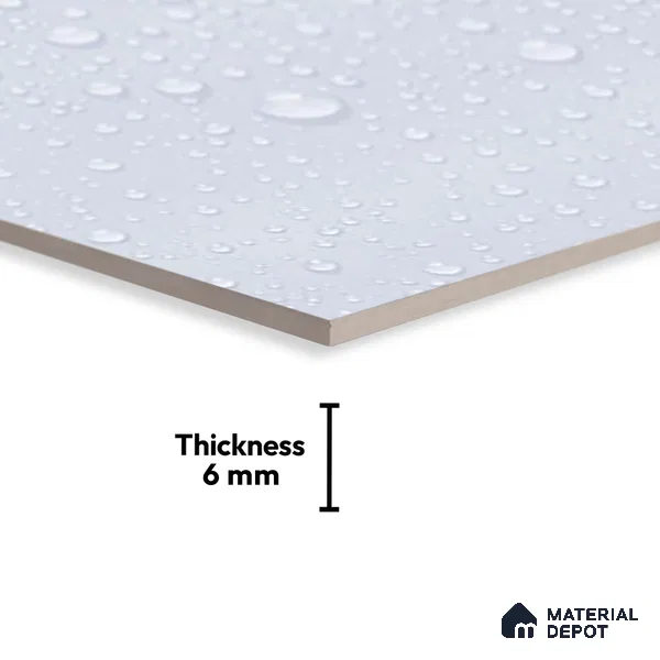 TL 01638 A Light Light Grey 18 x 12 inch Glossy Finish Ceramic Wall Tile - 6 mm