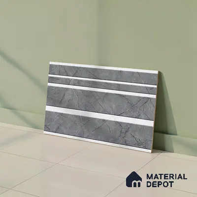 TL 01643 B Highlighter Ash Grey & White 18 x 12 inch Matte Finish Ceramic Wall Tile - 6 mm