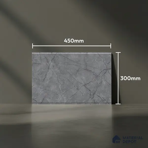 TL 01643 C Dark Grey 18 x 12 inch Matte Finish Ceramic Wall Tile - 6 mm