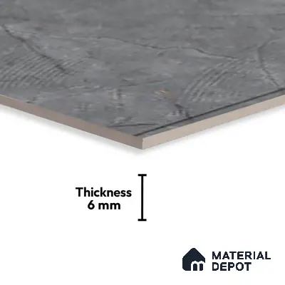 TL 01643 C Dark Grey 18 x 12 inch Matte Finish Ceramic Wall Tile - 6 mm