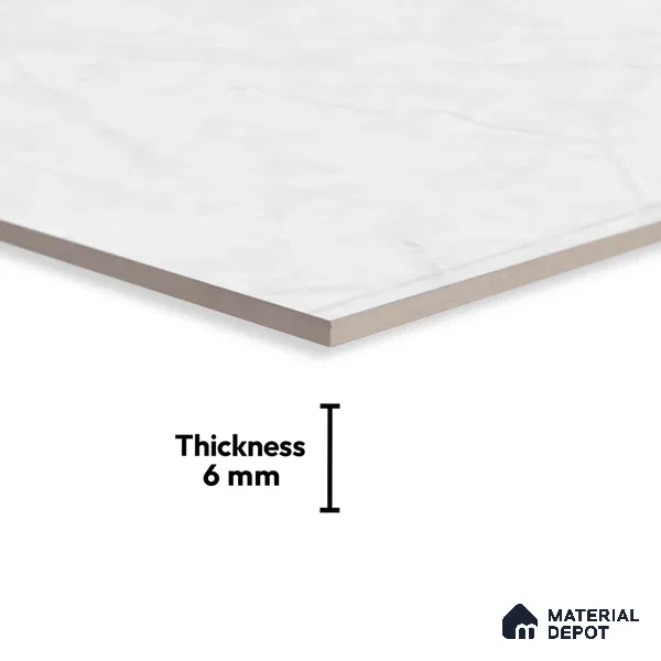 TL 01643 A Light Marble White 18 x 12 inch Matte Finish Ceramic Wall Tile - 6 mm