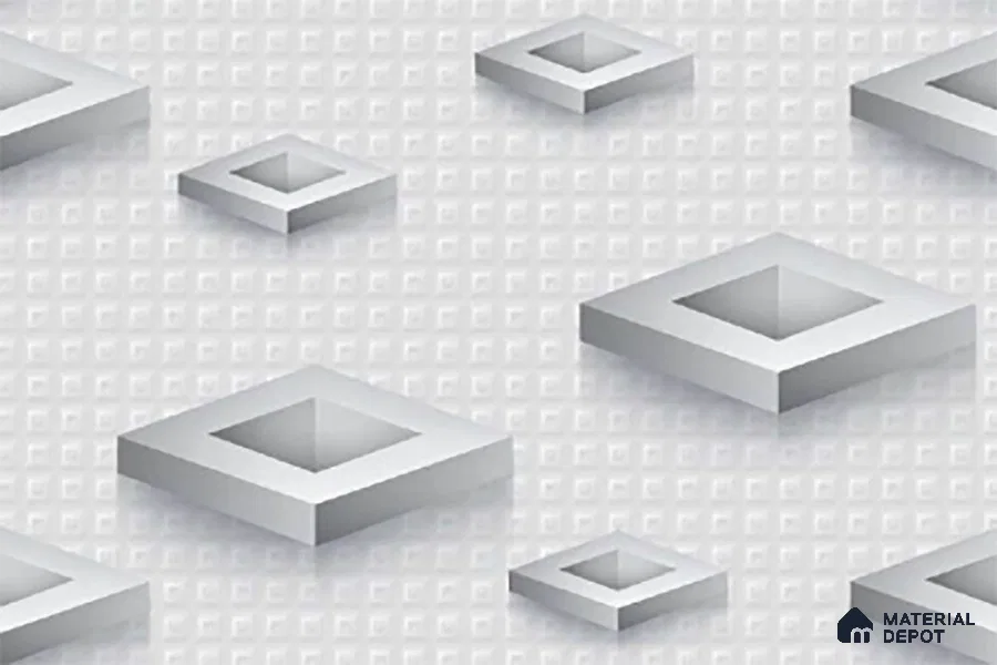 TL 01632 A Light Silver White 18 x 12 inch Glossy Finish Ceramic Wall Tile - 6 mm