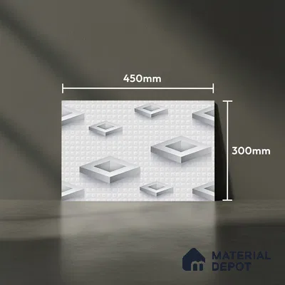 TL 01632 A Light Silver White 18 x 12 inch Glossy Finish Ceramic Wall Tile - 6 mm
