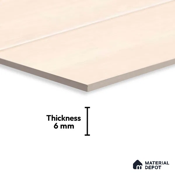 TL 01649 A Light Vanilla Beige 18 x 12 inch Glossy Finish Ceramic Wall Tile - 6 mm