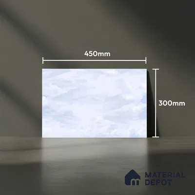 TL 01635 A Light Whitish Blue 18 x 12 inch Glossy Finish Ceramic Wall Tile - 6 mm
