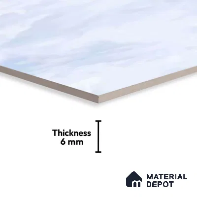 TL 01635 A Light Whitish Blue 18 x 12 inch Glossy Finish Ceramic Wall Tile - 6 mm