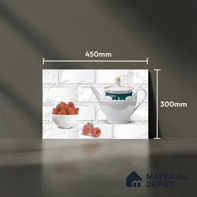 TL 01645 B Highlighter 1 Snowflake White 18 x 12 inch Glossy Finish Ceramic Wall Tile - 6 mm