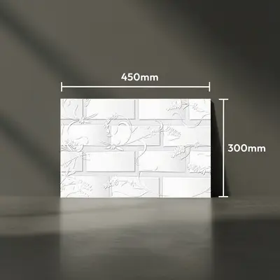 Patterned Wall Tile TL 01645 A Light Whitish White 18 x 12 inch Glossy Finish Ceramic Tile - 6 mm