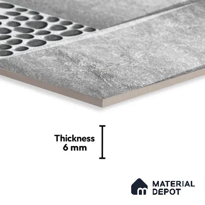 TL 01658 Stone Grey 18 x 12 inch Glossy Finish Ceramic Wall Tile - 6 mm (Random)