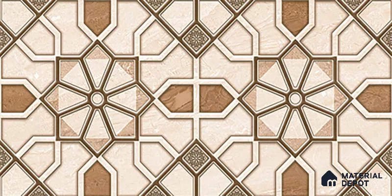 TL 01508 B Cream Champagne Highlighter 2 ft x 1 ft Glossy Finish Ceramic Wall Tile - 6 mm (Sample)