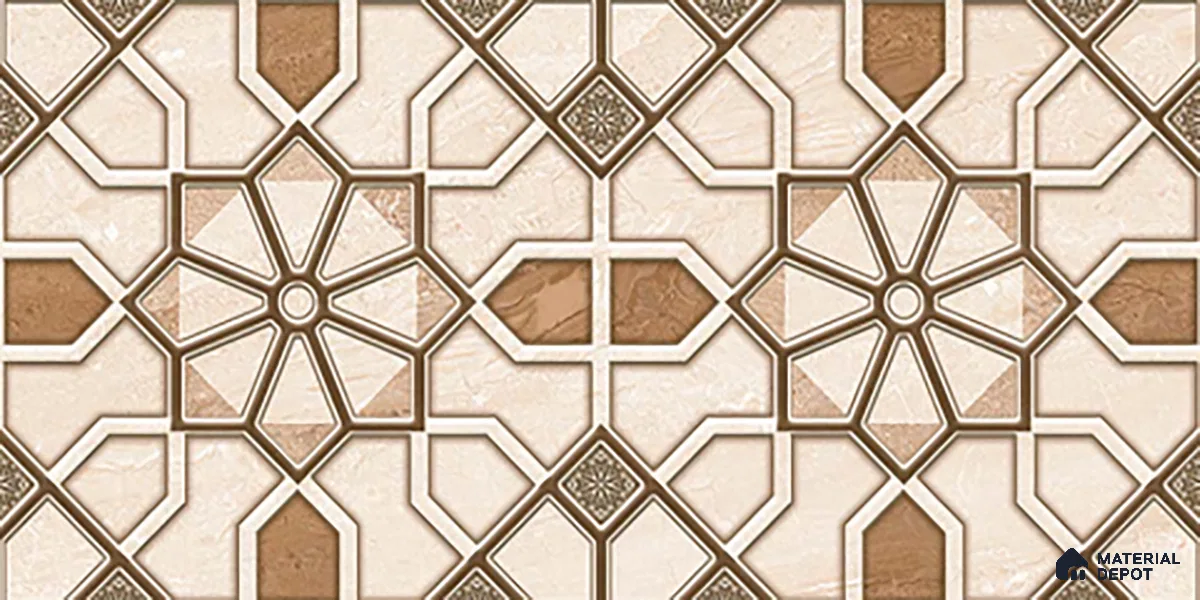 TL 01508 B Cream Champagne Highlighter 2 ft x 1 ft Glossy Finish Ceramic Wall Tile - 6 mm (Sample)