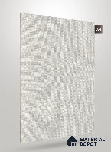 White Fabric Look RN CF 71 8 ft x 4 ft Texture Finish Decorative Laminate - 0.75 mm | Suitable for TV Unit, Wardrobe, Kitchen Cabinets