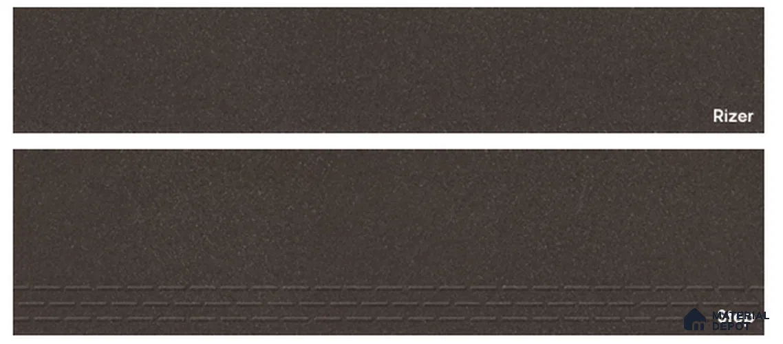 Rock Almond 1200x300 mm Step Tile Satin Matte Finish TL 07677 Vitrified Full Body - 11 mm