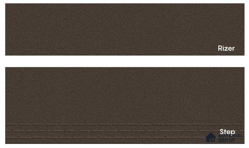 Rock Choco 900x200 Riser Tile Satin Matte Finish TL 07682 Vitrified Full Body - 10 mm