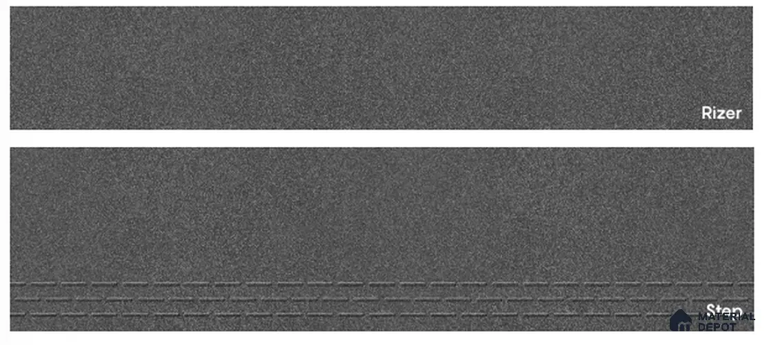 Rock Nero 1200x300 mm Step Tile Satin Matte Finish TL 07678 Vitrified Full Body - 9 mm