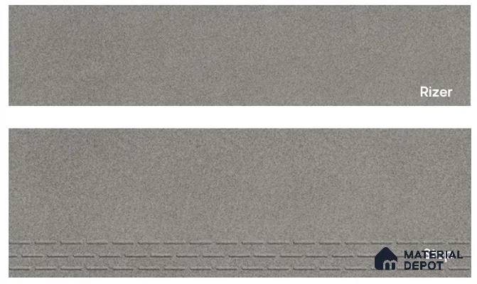 Rock Silver 900x200 Riser Tile Satin Matte Finish TL 07685 Vitrified Full Body - 10 mm