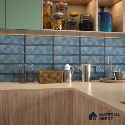 TL 03729 B Azul 300x100 mm Glossy Finish Ceramic Wall Subway Tile - 5 mm