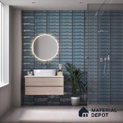 TL 03729 B Azul 300x100 mm Glossy Finish Ceramic Wall  Subway Tile - 5 mm (Sample)