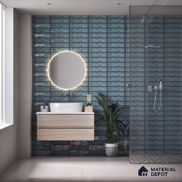 TL 03729 B Azul 300x100 mm Glossy Finish Ceramic Wall  Subway Tile - 5 mm (Sample)