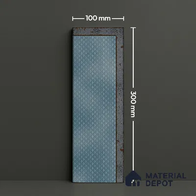 TL 03729 B Azul 300x100 mm Glossy Finish Ceramic Wall  Subway Tile - 5 mm (Sample)
