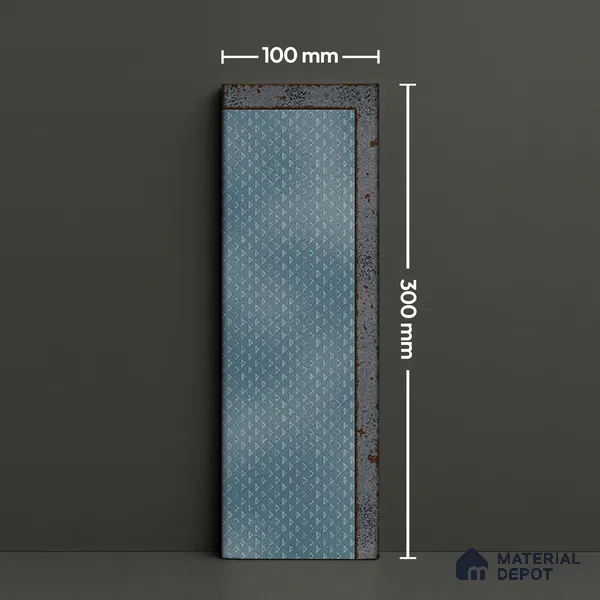 TL 03729 B Azul 300x100 mm Glossy Finish Ceramic Wall  Subway Tile - 5 mm (Sample)