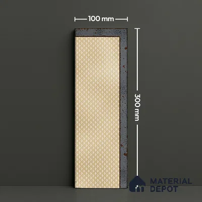 TL 03729 D Beige 300x100 mm Glossy Finish Ceramic Wall  Subway Tile - 5 mm (Sample)