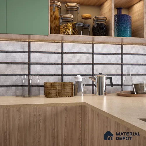 TL 03729 F Gris 300x100 mm Glossy Finish Ceramic Wall  Subway Tile - 5 mm