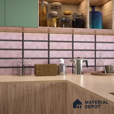 TL 03729 Rosa 300x100 mm Glossy Finish Ceramic Wall  Subway Tile - 5 mm (Sample)