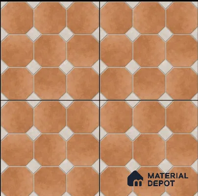 Budget Friendly Hexagonal Look Value for Money Parking Rosy Brown Floor Tile 16 x 16 inch | TL 00599 | Vitrified Matte Finish Tile - 12 mm | Suitable For Parking, Bathroom, Balcony & Terrace | Pattern Alignment May Vary | 2-3 mm Spacer is Mandatory