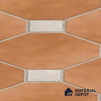 Budget Friendly Hexagonal Look Value for Money Parking Rosy Brown Floor Tile 16 x 16 inch | TL 00599 | Vitrified Matte Finish Tile - 12 mm | Suitable For Parking, Bathroom, Balcony & Terrace | Pattern Alignment May Vary | 2-3 mm Spacer is Mandatory